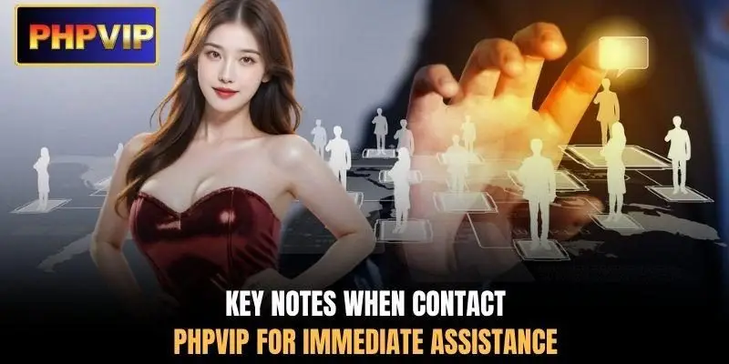 Key notes when contact PHPVIP for immediate assistance Key notes when contact PHPVIP for immediate assistance