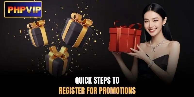 Quick steps to register for promotions Quick steps to register for promotions